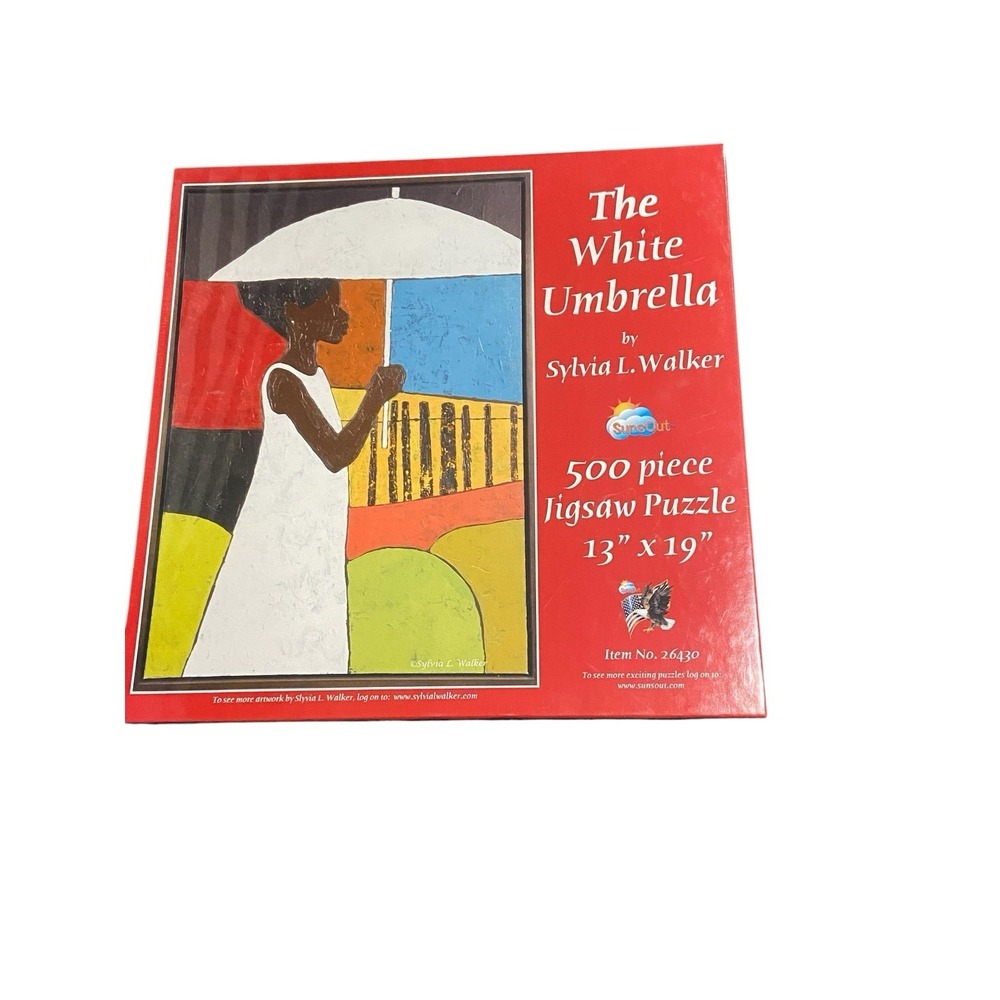 The White Umbrella Puzzle 500 Piece 13"x19" By Sylvia‎ L. Walker SunsOut Sealed